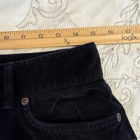 LL Bean Pants Womens Size 8 Black Soft Velvet Outdoors Thick Favorite Fit - Picture 7 of 10